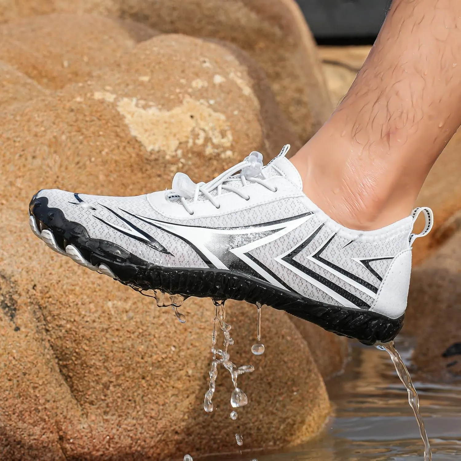 Hike Water Shoes Women Men Wide Toe Box Healthy & Non-Slip Barefoot Shoes Unisex Quick Dry Outdoor Grounded Shoes Summer Lightweight Breathable Water Shoes for Beach Pool Swim Kayak Lake River