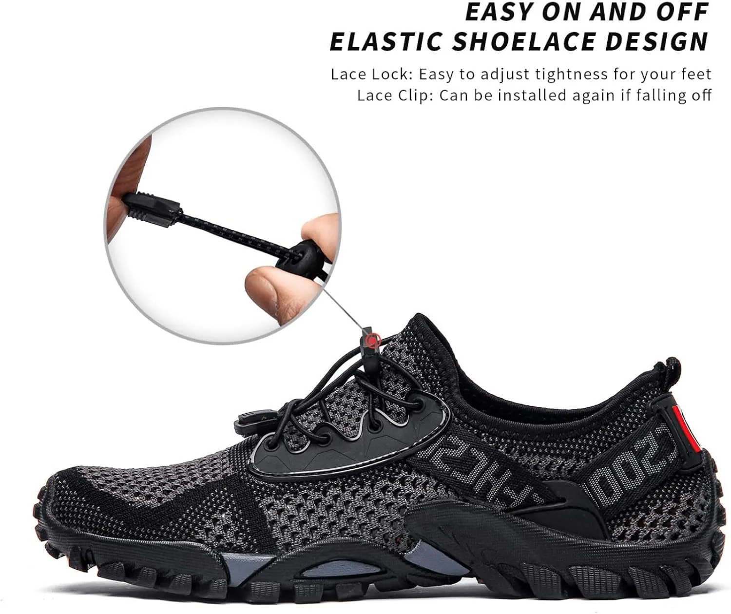 SOBASO Women Water Shoes Men Quick Drying Hiking Swim Beach River Shoes for Fishing Water Sport Diving Sailing Travel