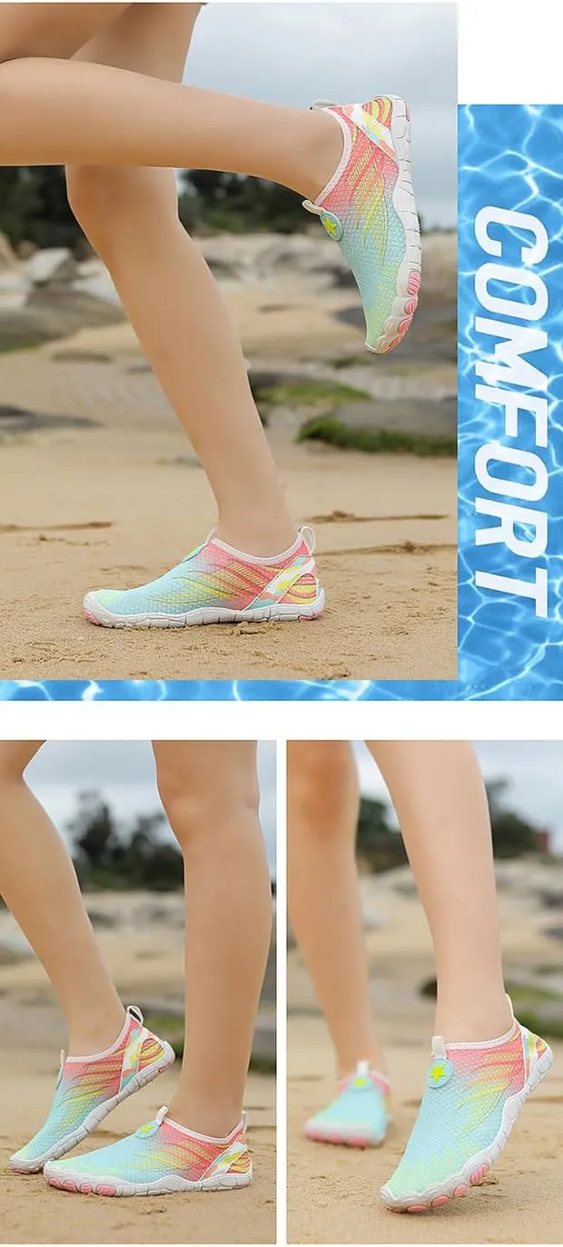 Womens Mens Water Shoes Quick Dry Aqua Socks Sports Barefoot Shoes Non-Slip & Breathable Athletic Wide Toe Water Shoes for Swim Beach Pool Surf Yoga
